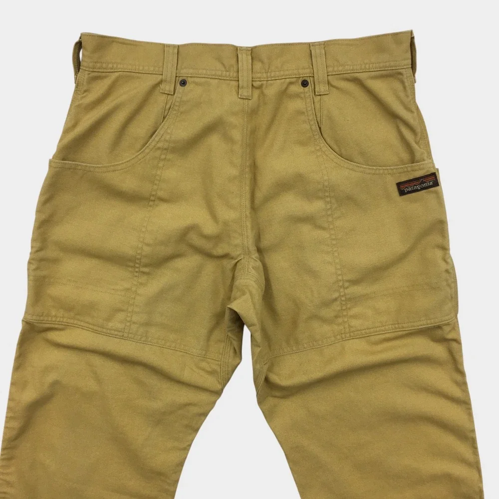 Patagonia Iron Forge Hemp Canvas Double Knee Pants Tan Brown Mens 32 Workwear